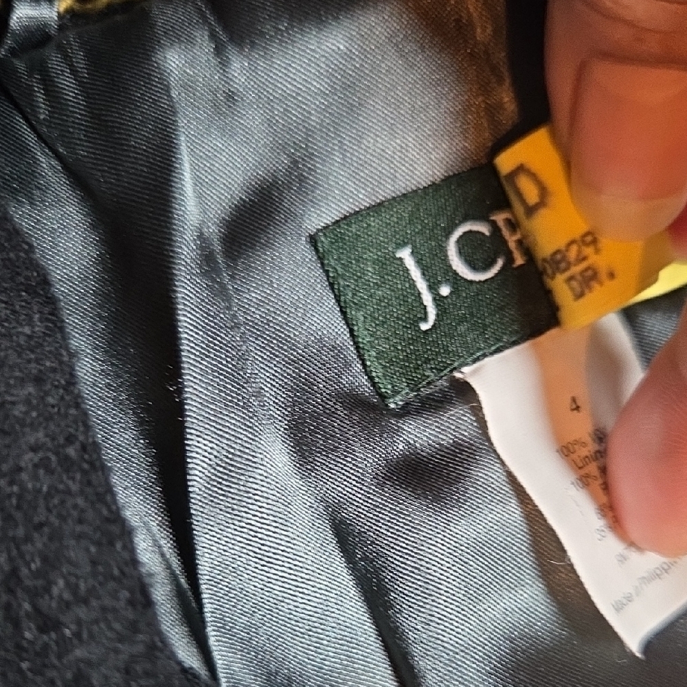 J.CREW VTG Elegant Black Double-Breasted Coat 100%WOOL SZ 4. - Picture 7 of 14